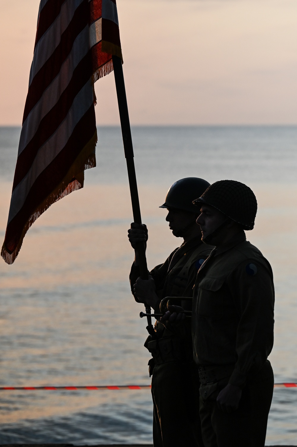 29th ID Soldiers honor Bedford Boys in early morning Omaha Beach ceremony