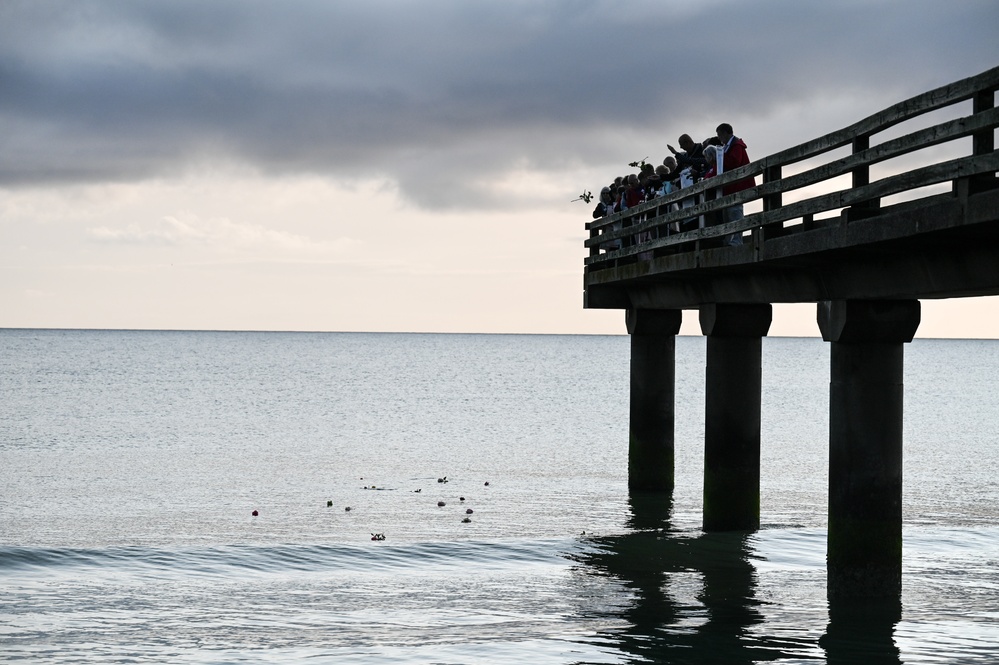 29th ID Soldiers honor Bedford Boys in early morning Omaha Beach ceremony