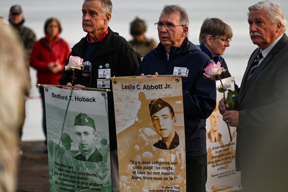 29th ID Soldiers honor Bedford Boys in early morning Omaha Beach ceremony