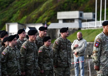 29th ID Soldiers honor Bedford Boys in early morning Omaha Beach ceremony