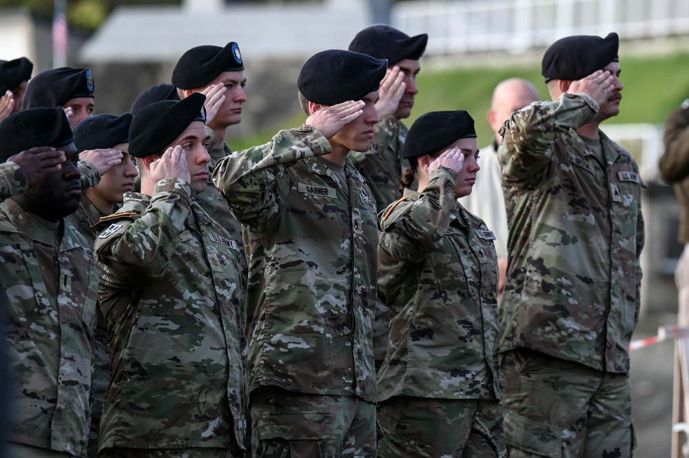 29th ID Soldiers honor Bedford Boys in early morning Omaha Beach ceremony