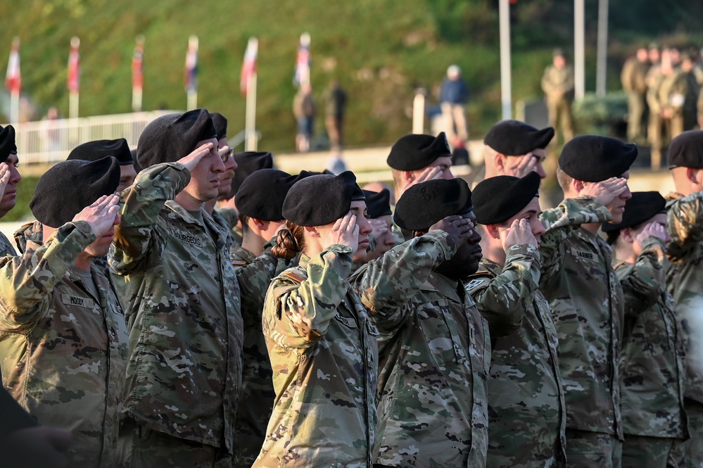 29th ID Soldiers honor Bedford Boys in early morning Omaha Beach ceremony