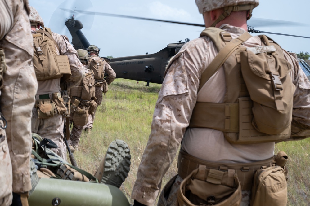 U.S. Marines conduct a CASEVAC exercise at Guantanamo Bay