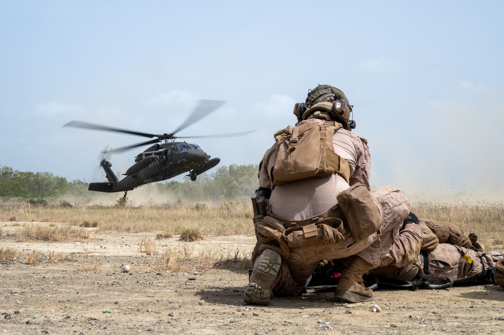 U.S. Marines conduct a CASEVAC exercise at Guantanamo Bay