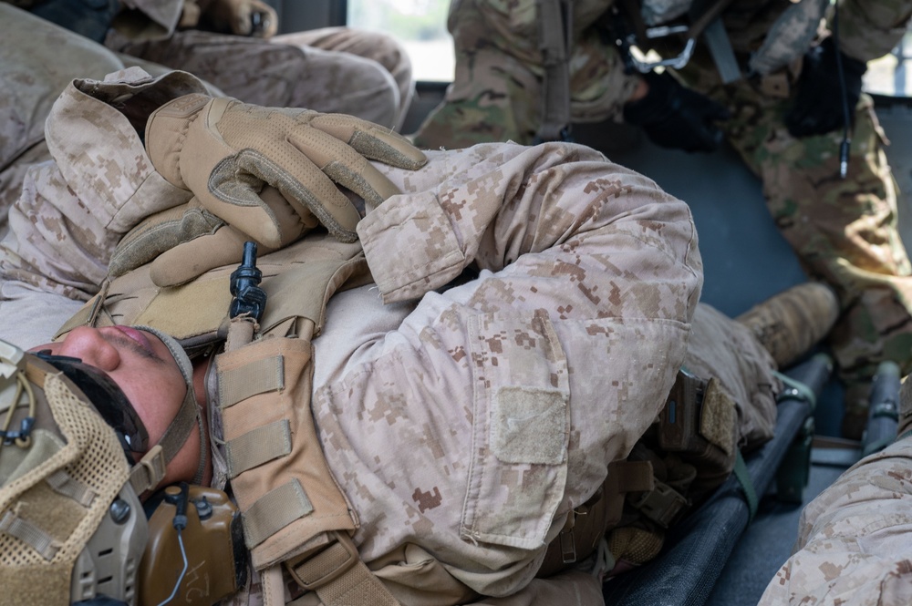 U.S. Marines conduct a CASEVAC exercise at Guantanamo Bay