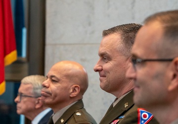 Woodruff takes command as Ohio adjutant general, Harris retires after 44 years of service