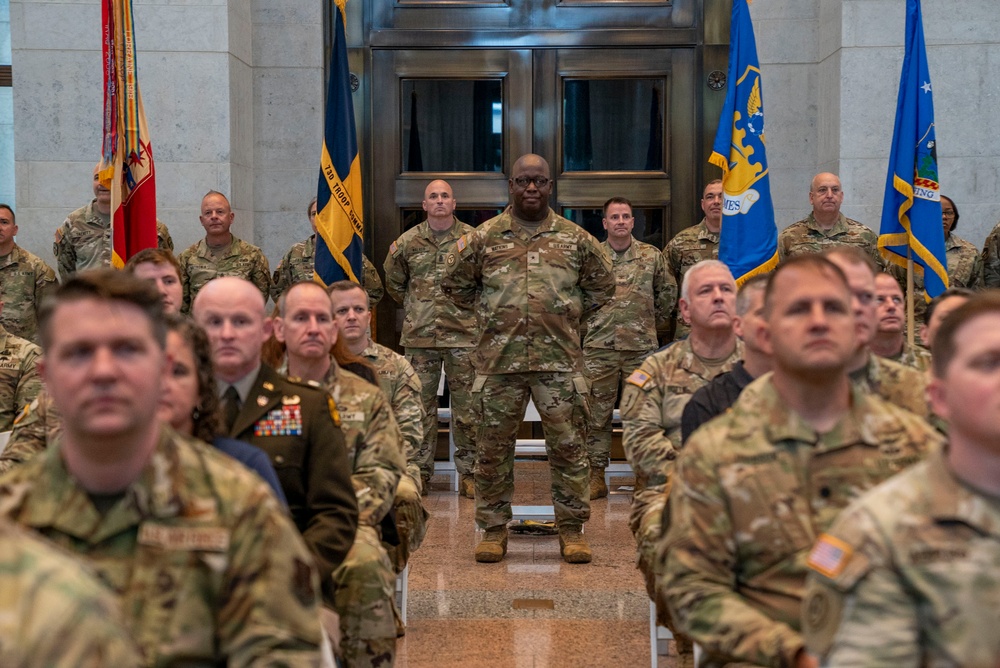 Woodruff takes command as Ohio adjutant general, Harris retires after 44 years of service