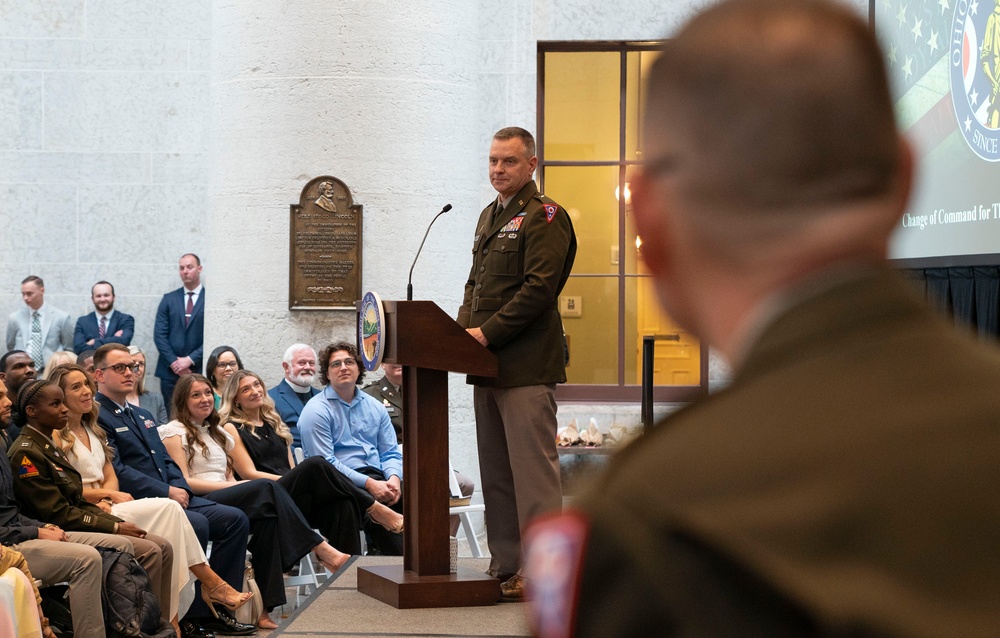 Woodruff takes command as Ohio adjutant general, Harris retires after 44 years of service