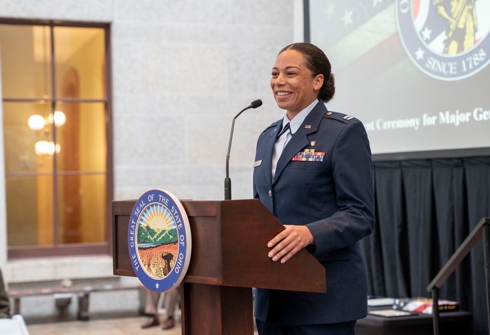 Woodruff takes command as Ohio adjutant general, Harris retires after 44 years of service