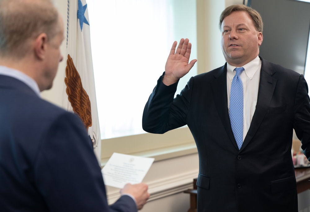 Under Secretary of Defense for Acquisition and Sustainment Michael Duffey takes oath of office