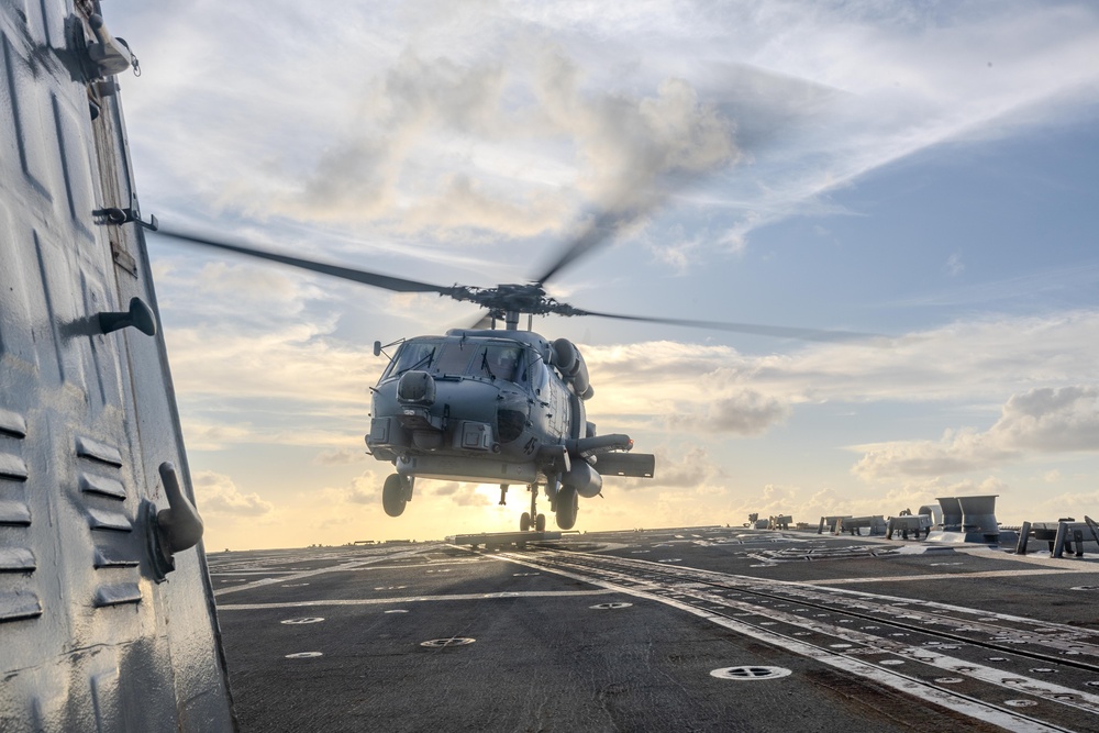 Flight Operations with HSM 49 and USS Ralph Johnson