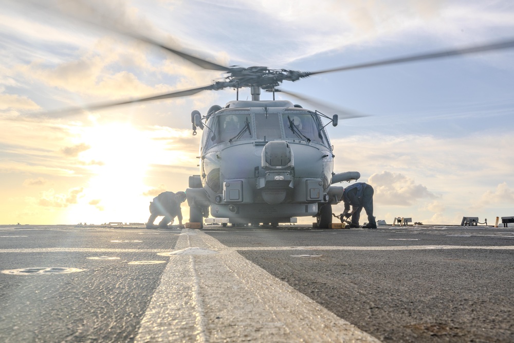 Flight Operations with HSM 49 and USS Ralph Johnson