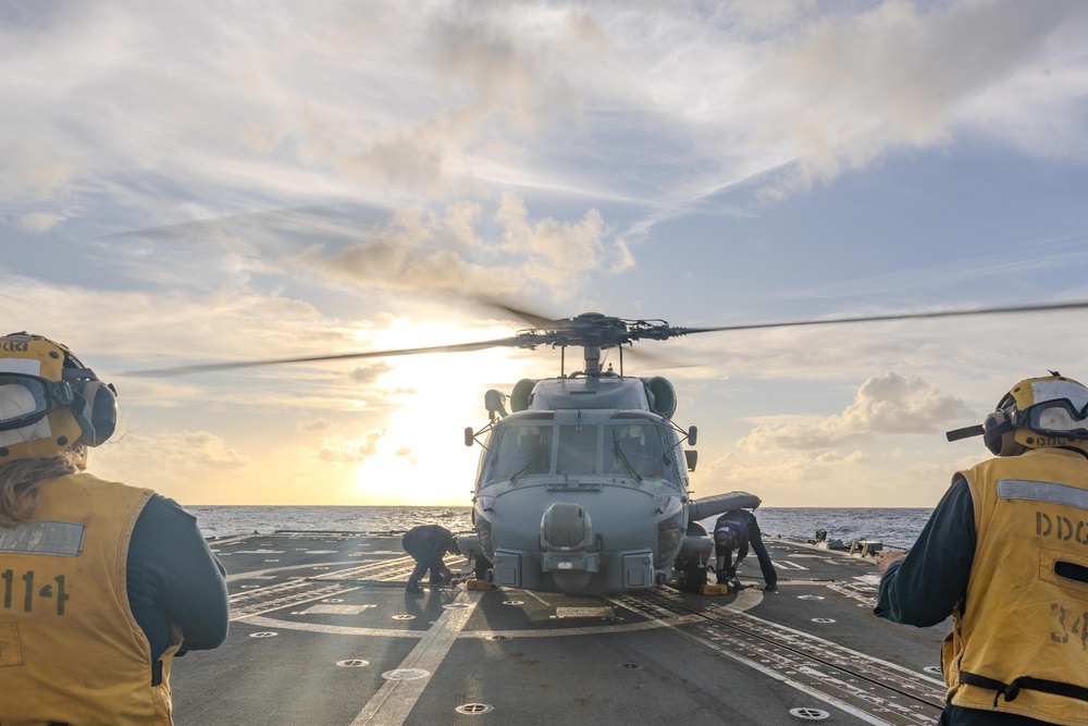 Flight Operations with HSM 49 and USS Ralph Johnson