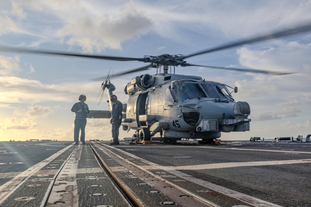Flight Operations with HSM 49 and USS Ralph Johnson