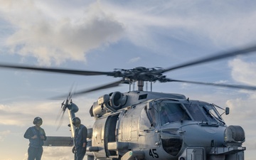 Flight Operations with HSM 49 and USS Ralph Johnson