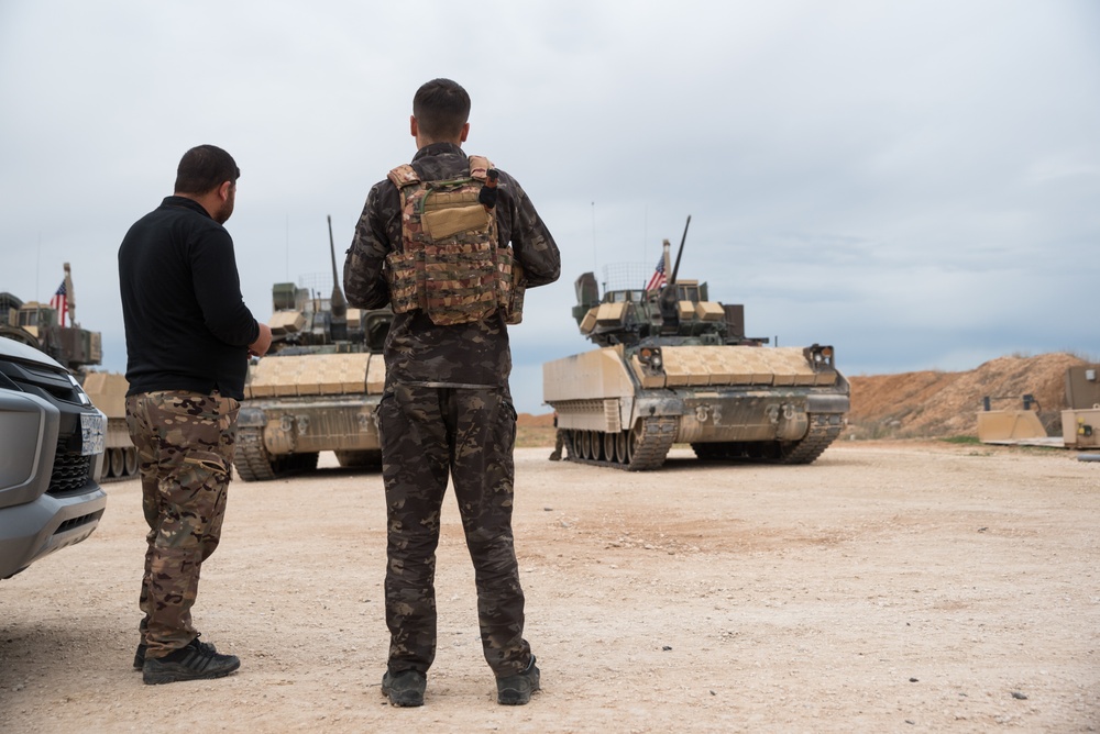 Coalition Forces Maintain Regional Security, Stability with Bradley Fighting Vehicles