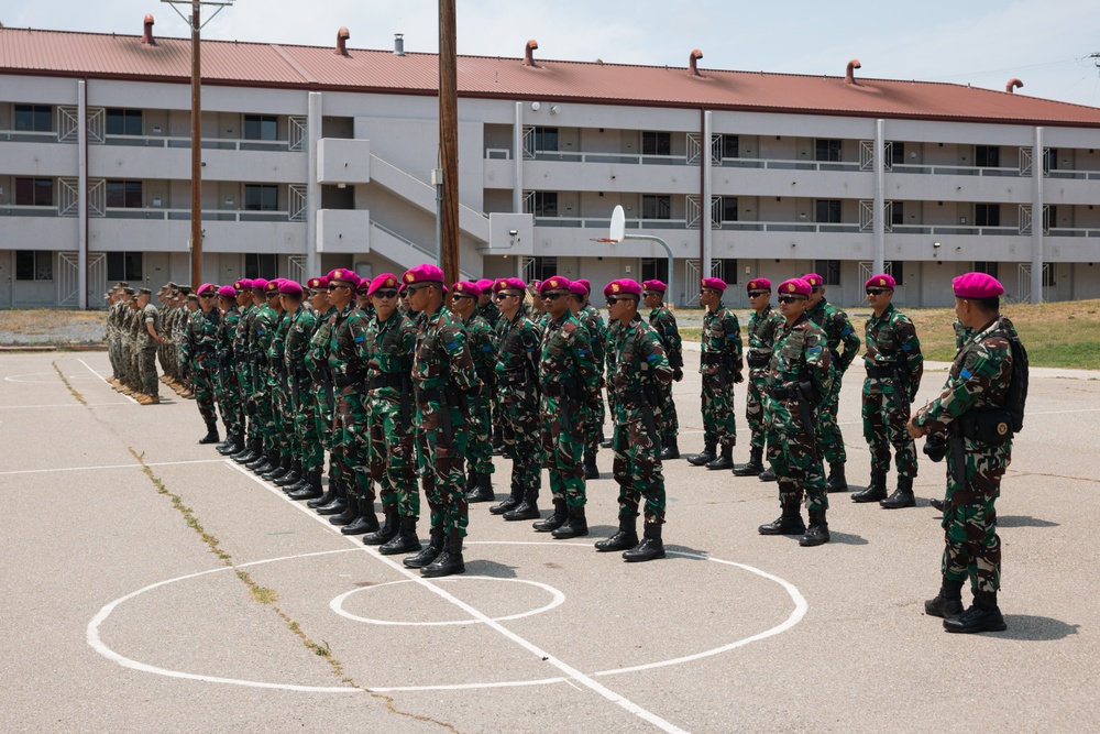 U.S. Marines, Indonesian Korps Marinir hold ceremony to kick off platoon exchange