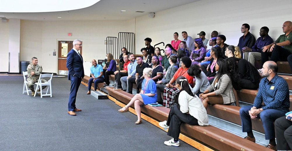 Patrick J. Appelman, director of U.S. Army Installation Management Command (IMCOM) - Readiness visits U.S. Army Garrison (USAG)-Miami on June 5, 2025.