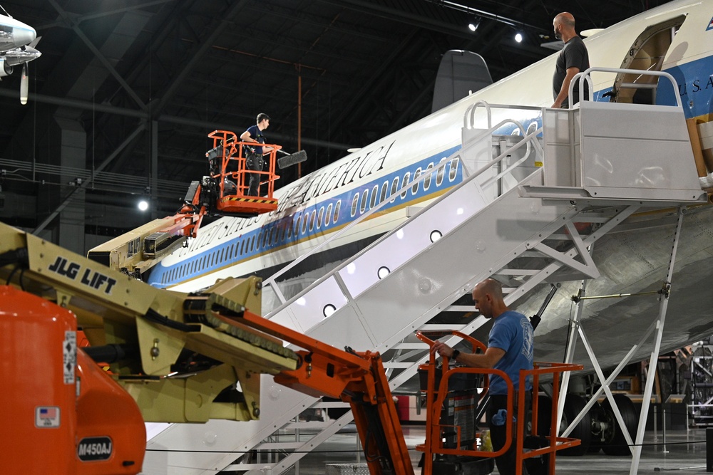 Cleaning Museum Aircraft