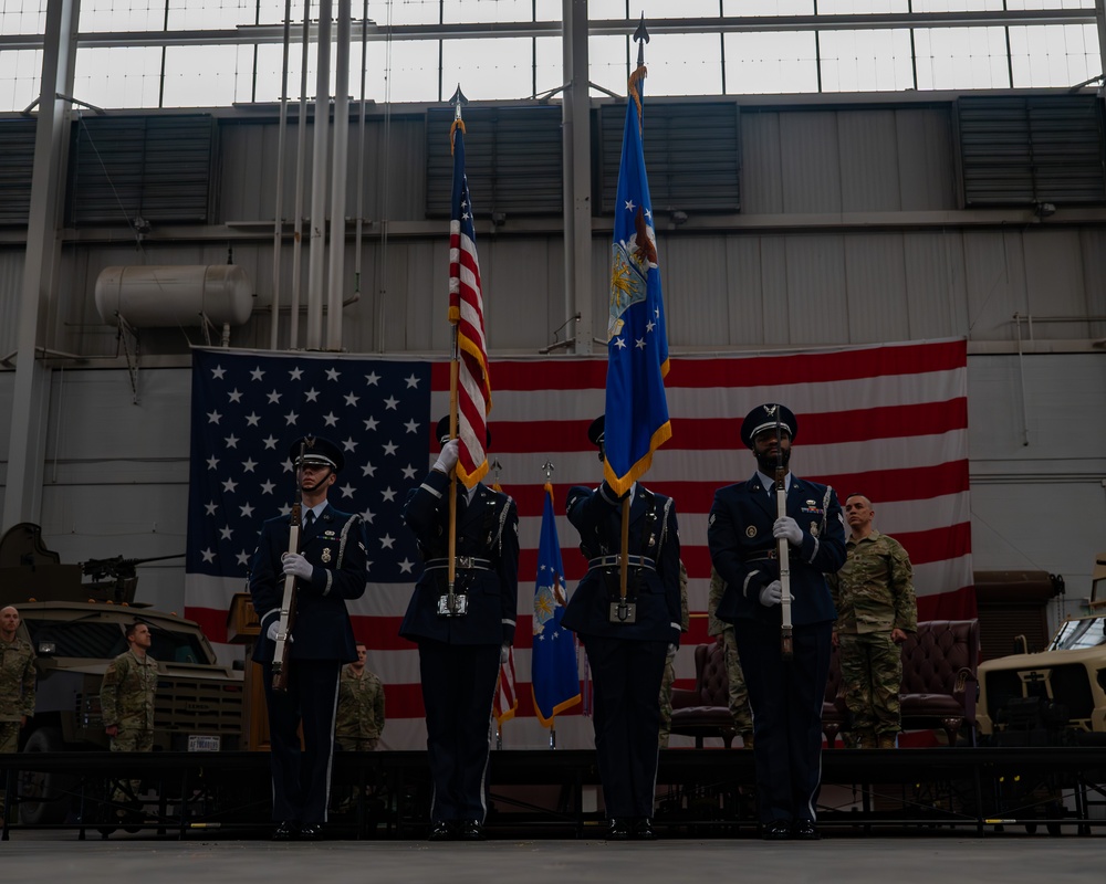 The 90th Missile Security Operations Squadron change of command ceremony