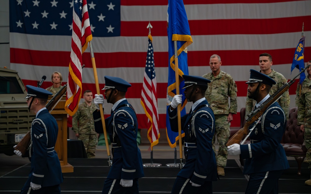 The 90th Missile Security Operations Squadron change of command ceremony