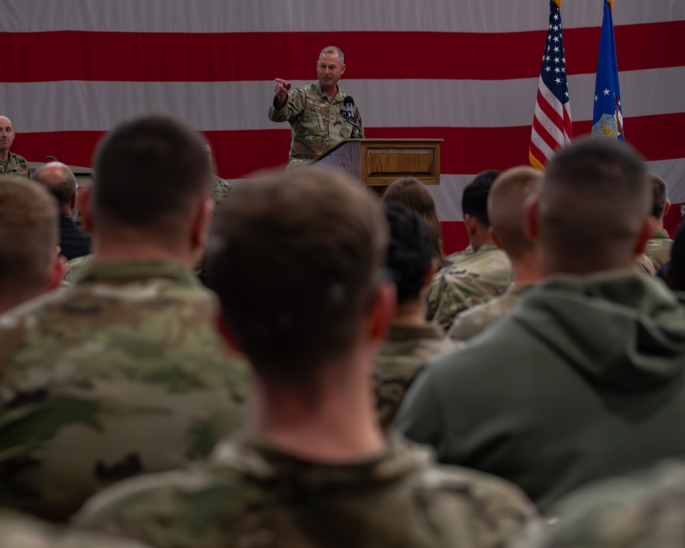 The 90th Missile Security Operations Squadron change of command ceremony