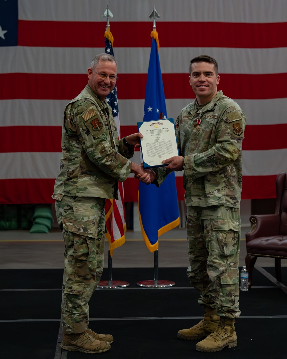The 90th Missile Security Operations Squadron change of command ceremony