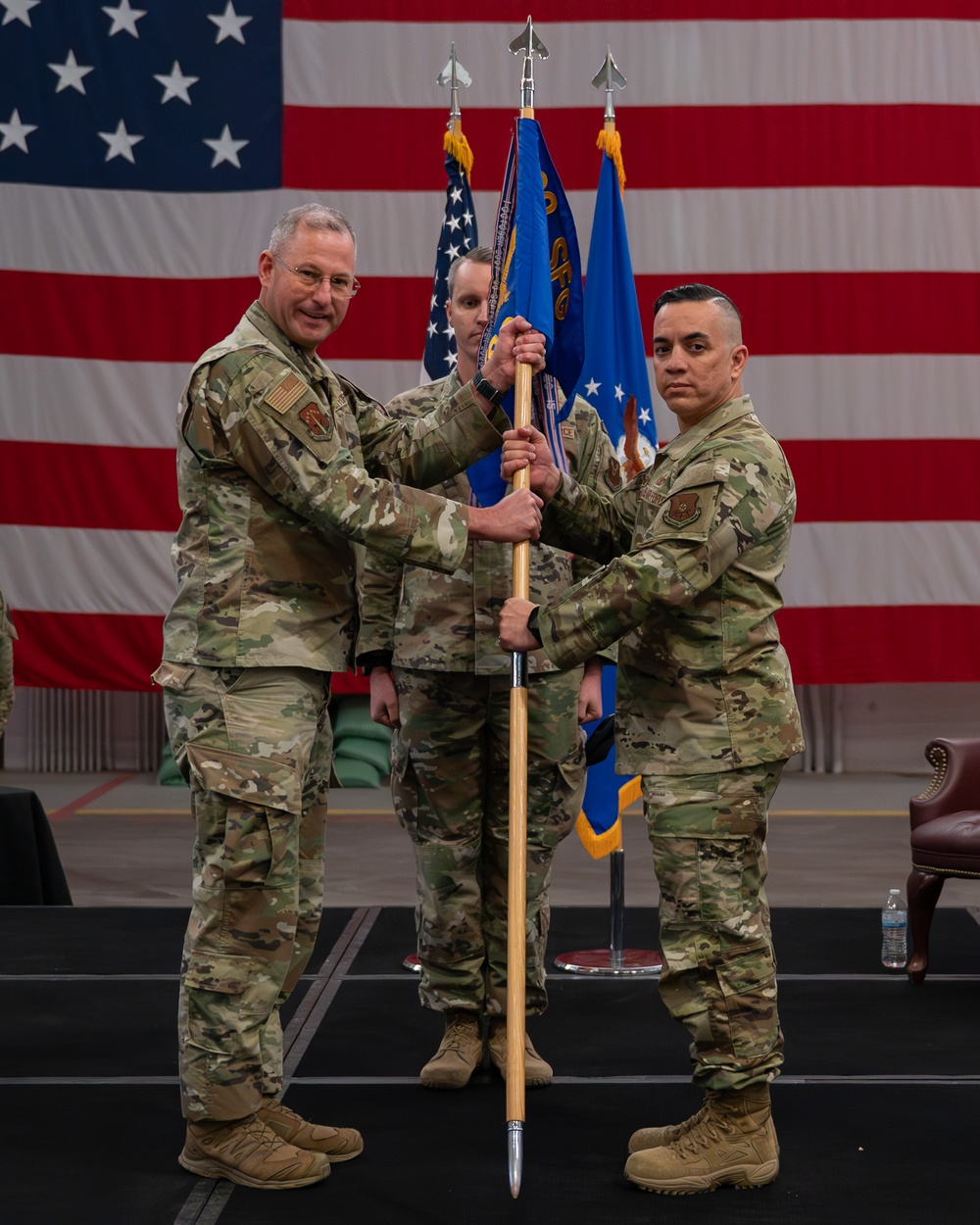 The 90th Missile Security Operations Squadron change of command ceremony