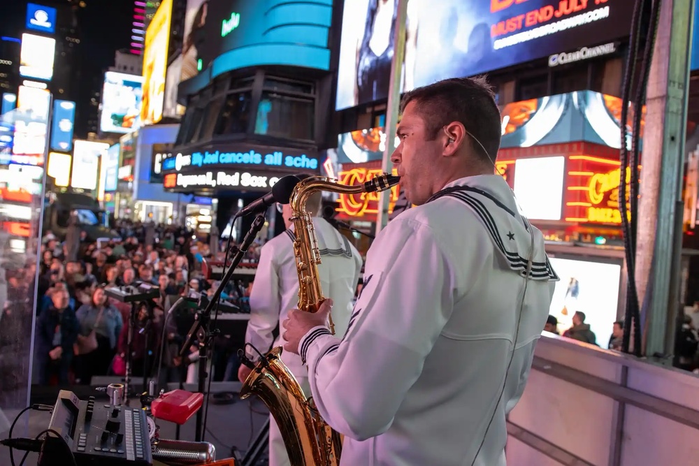 Rhode Island Sound performs at Times Square