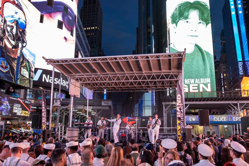 Rhode Island Sound performs at Times Square
