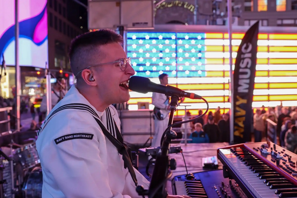 Rhode Island Sound performs at Times Square