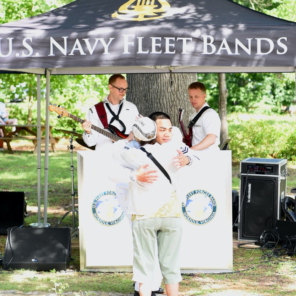 The U.S. Fleet Forces Band participates in Richmond Navy 2025