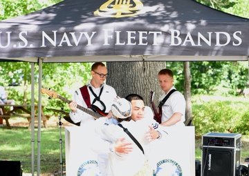 The U.S. Fleet Forces Band participates in Richmond Navy 2025