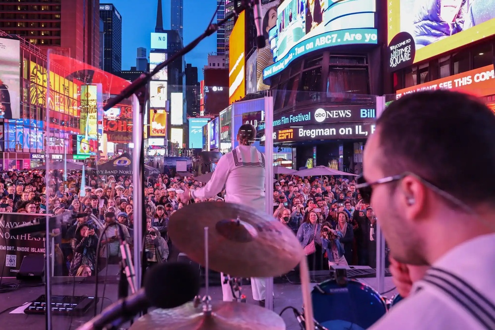 Rhode Island Sound performs at Times Square
