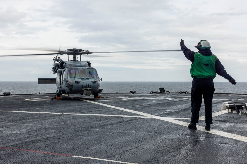 USS Mount Whitney Conducts Flight Operations during BALTOPS 25