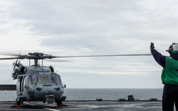 USS Mount Whitney Conducts Flight Operations during BALTOPS 25