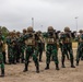 U.S. Marines teach members of Indonesian Korps Marinir about M4 carbine