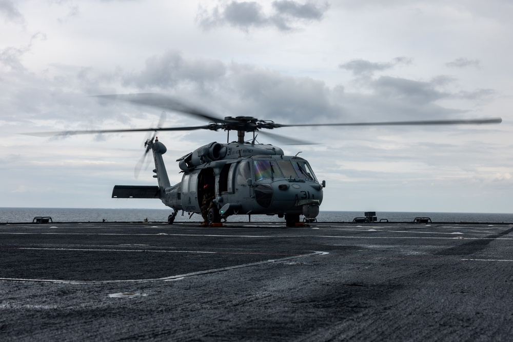 USS Mount Whitney Conducts Flight Operations during BALTOPS 25