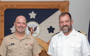Acting Chief of Naval Operations Adm. Jim Kilby meets with Commander of the Royal Netherlands Navy