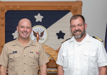 Acting Chief of Naval Operations Adm. Jim Kilby meets with Commander of the Royal Netherlands Navy