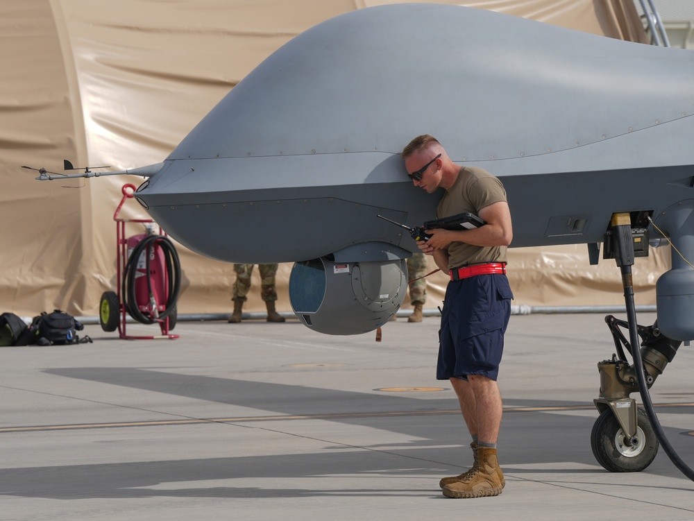Creech Airmen Prep MQ-9 Reaper for Flight
