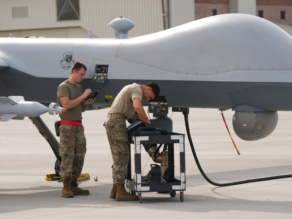Creech Airmen Prep MQ-9 Reaper for Flight