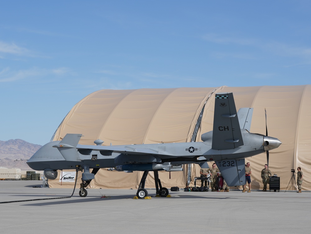Creech Airmen Prep MQ-9 Reaper for Flight