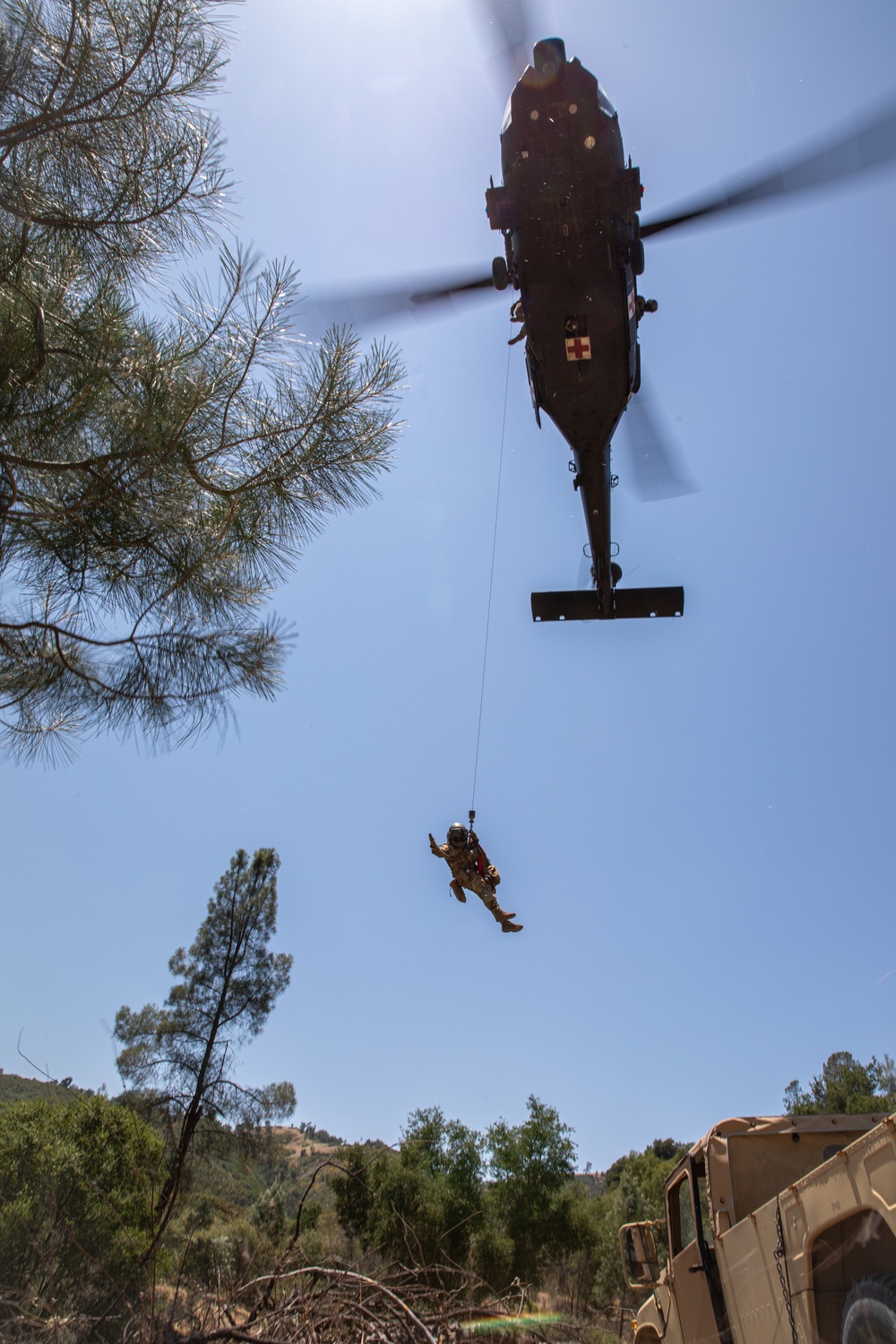 Brig. Gen. Todd Traver goes hands-on as notional casualty during medical unit visits