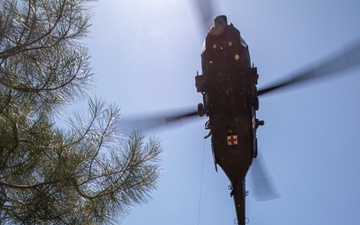 Brig. Gen. Todd Traver goes hands-on as notional casualty during medical unit visits