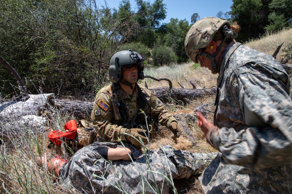 Brig. Gen. Todd Traver goes hands-on as notional casualty during medical unit visits