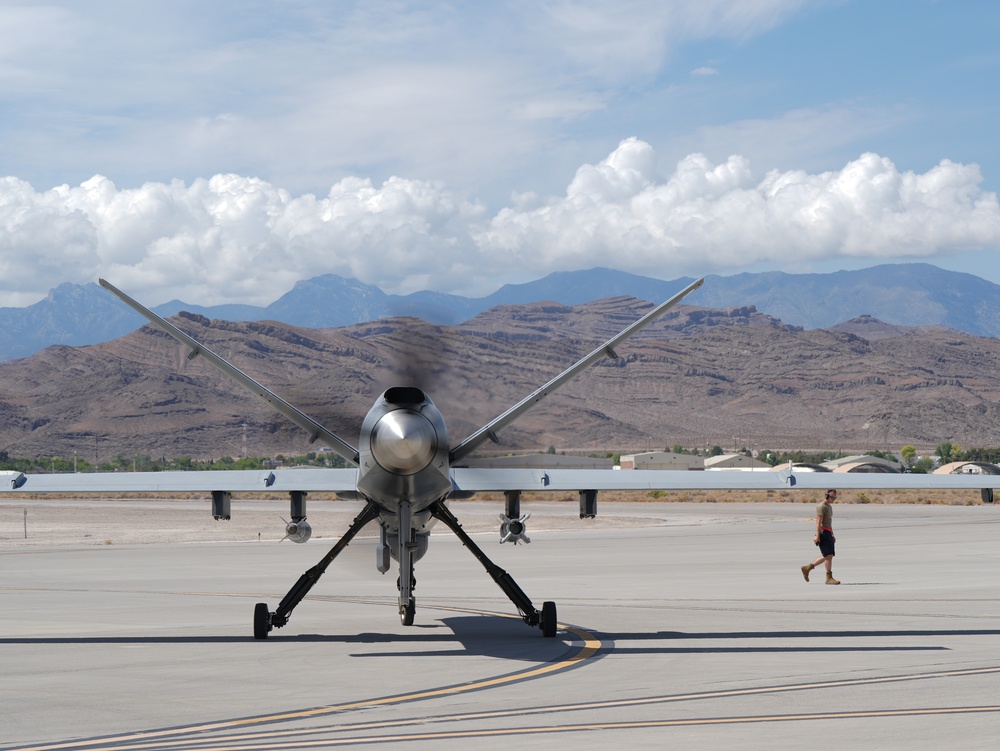 Creech Airmen Prep MQ-9 Reaper for Flight