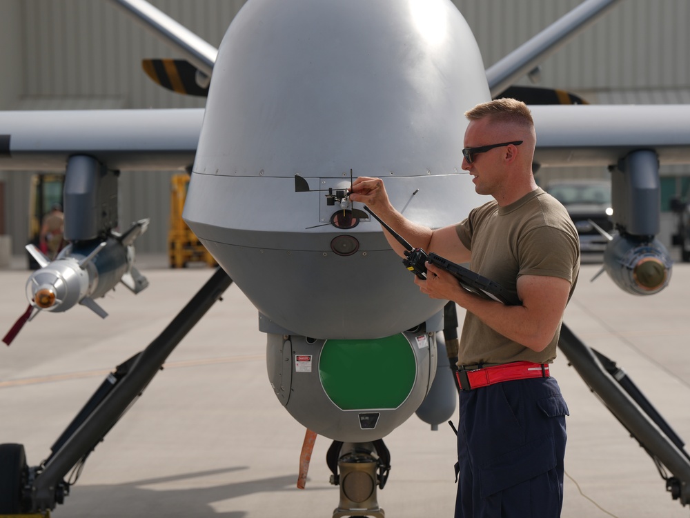 Creech Airmen Prep MQ-9 Reaper for Flight