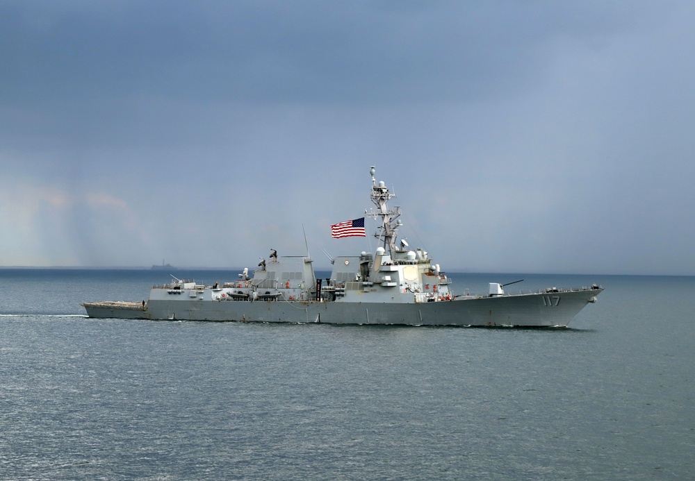 USS Mount Whitney and NATO Allies Steam in Formation