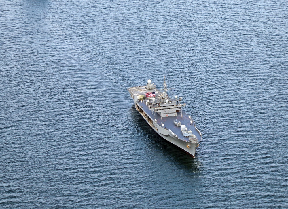 USS Mount Whitney and NATO Allies Steam in Formation